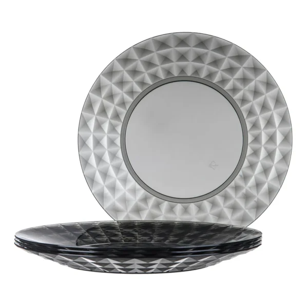 LIVIVO Reusable Plastic Dinner Plates - Set of 4 - Image 5