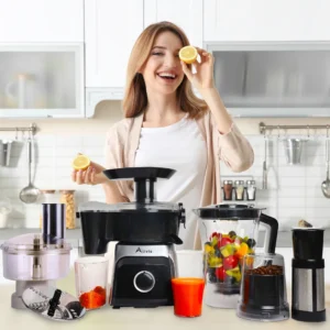 Alivio: 7 in 1 Multifunction Compact Food Processor 1500ml Mixing Tank 400W