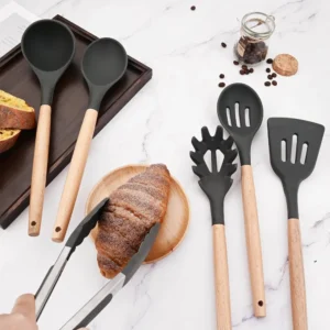 11-piece Silicone Kitchen Utensil Set for Nonstick Cookware Kitchenware Set