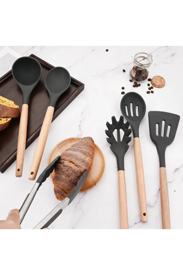 11-piece Silicone Kitchen Utensil Set for Nonstick Cookware Kitchenware Set