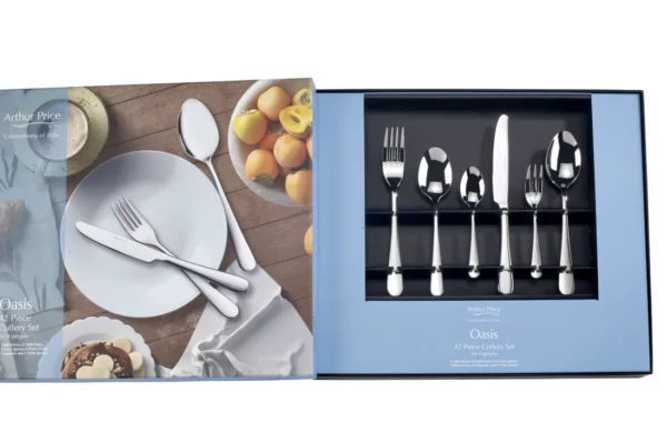 'Oasis' Stainless Steel 42 Piece 8 Person Gift Boxed Cutlery Set - Image 3