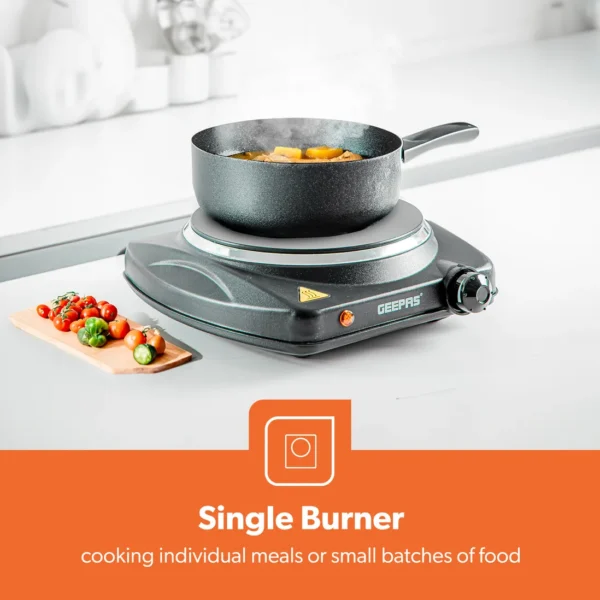 Single Ceramic Hot Plate Infrared Portable Electric Cooktop Hob 1200W - Image 3